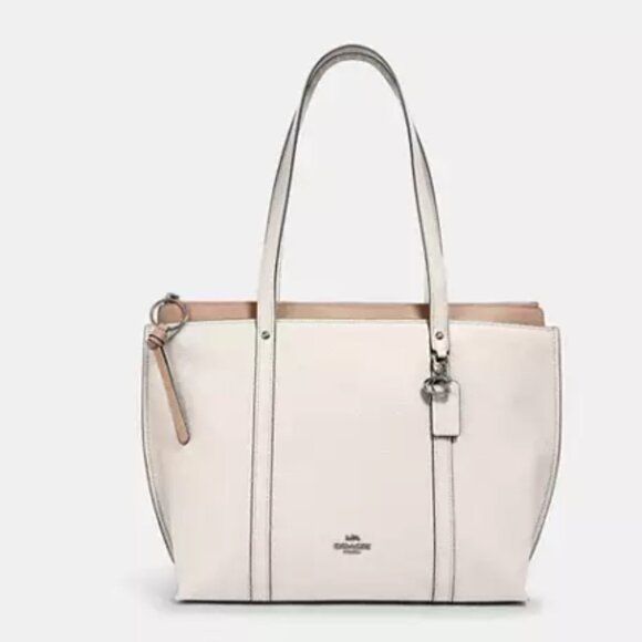 Coach May Tote Bag NEW Cream and Beige with Silver hardware - Picture 14 of 15